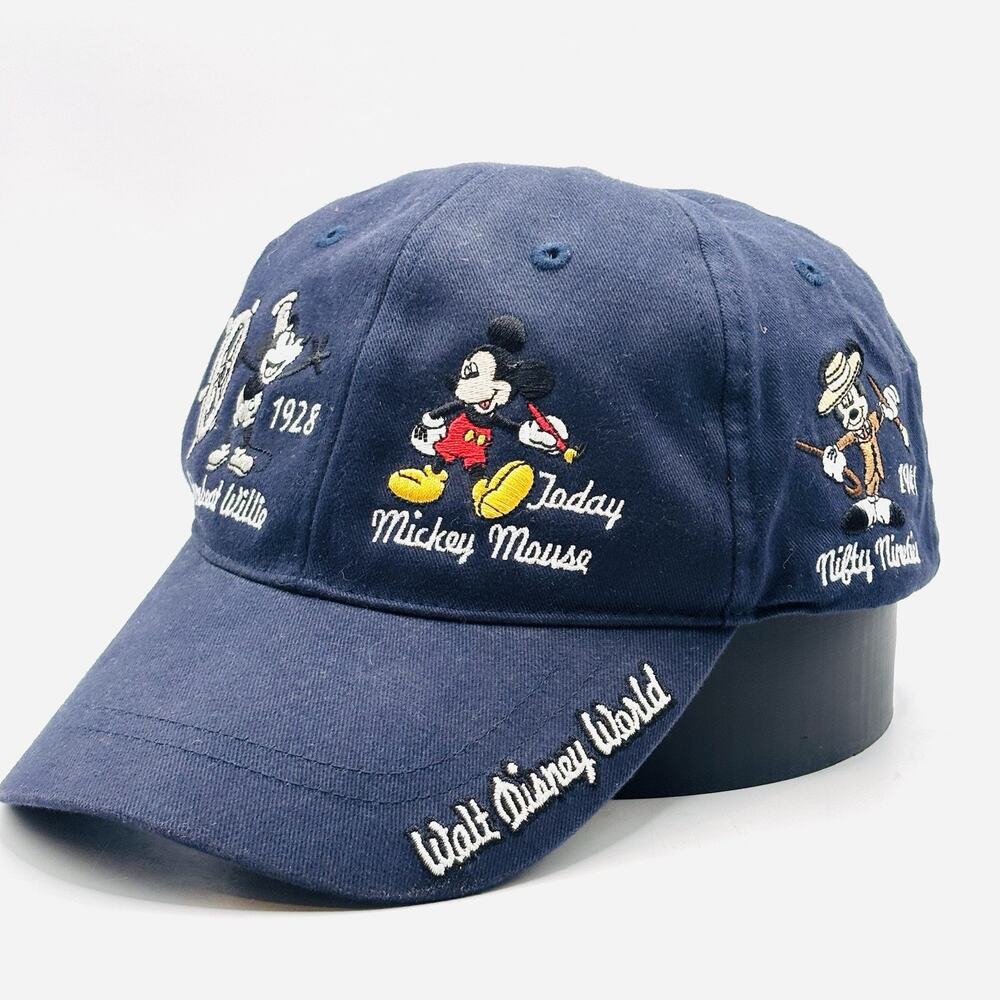 Walt Disney World Mickey Mouse Through The Years Baseball Cap Hat Strapback